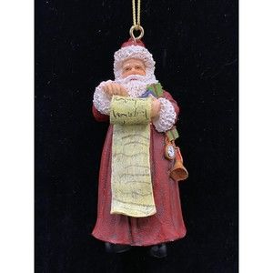 Ornament Santa Claus with Naughty & Nice List - Vintage